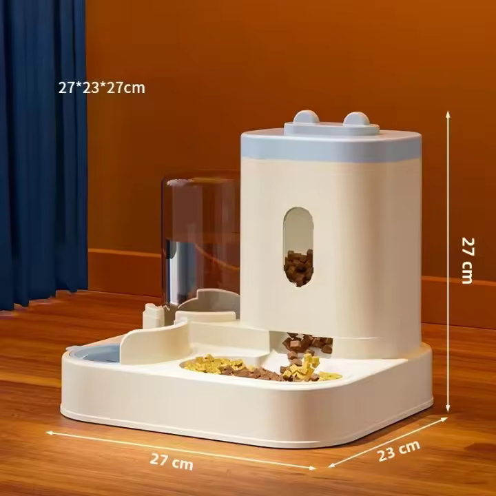 Tazón De Alimentos Para Perros Y Gatos Gran Capacidad Con Dispensador De Agua Integrado Almacenamiento Y Distribución De Alimentos Para Mascotas - 1