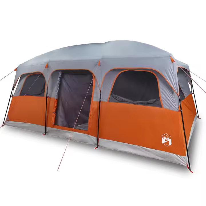 vidaXL Tienda de campaña familiar para 9 personas impermeable gris - 1