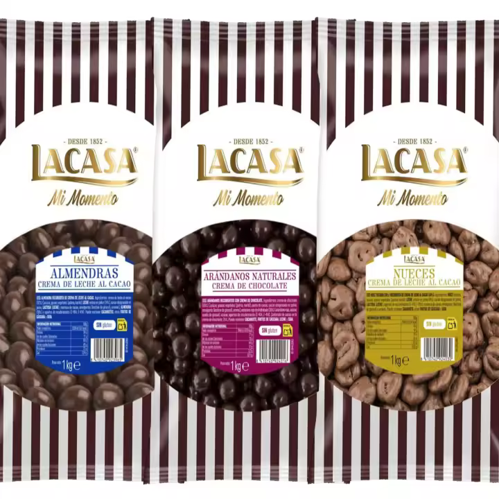 Lacasa Mi Momento pack 3kg bolas: Almendra con chocolate con leche ,Arándanos con chocolate Negro ,Nuez con chocolate con Leche - 1