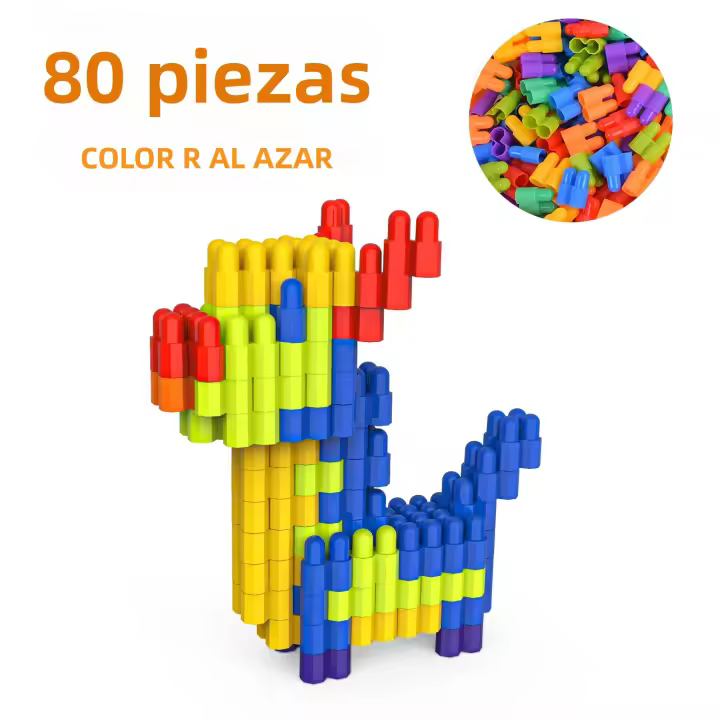 Juguetes De Rompecabezas Para Niños DIY Bloques De Plástico 320/180/80 Piezas Bloques Interconectables Para La Infancia Temprana Material PP - 1