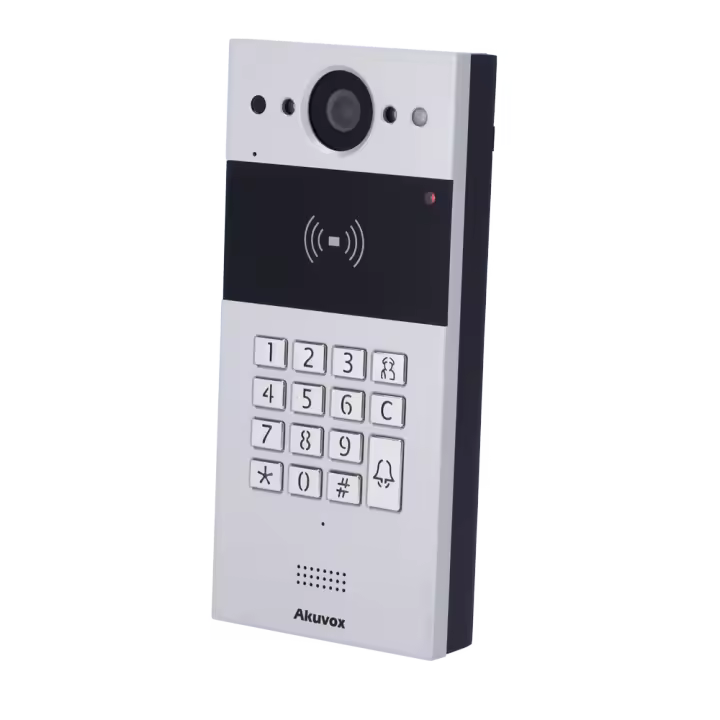 Videoportero IP en superficie - Cámara 2 Mpx | Audio bidireccional Crystal Clear - Apertura con tarjeta EM/MF, NFC y PIN | 2 relí©s - Códigos temporales | PoE, SIP estándar - Mantenimiento Cloud | Apartamentos - Conexión a traví©s de Cloud | Salida 12V - 1