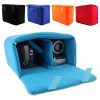 Bolsa De Protección Para Cámara DSLR Canon Nikon Sony Con Partición Y Piel De Velvet Bolsa Suave Antichoque Para Lentes De Cámara - details 0