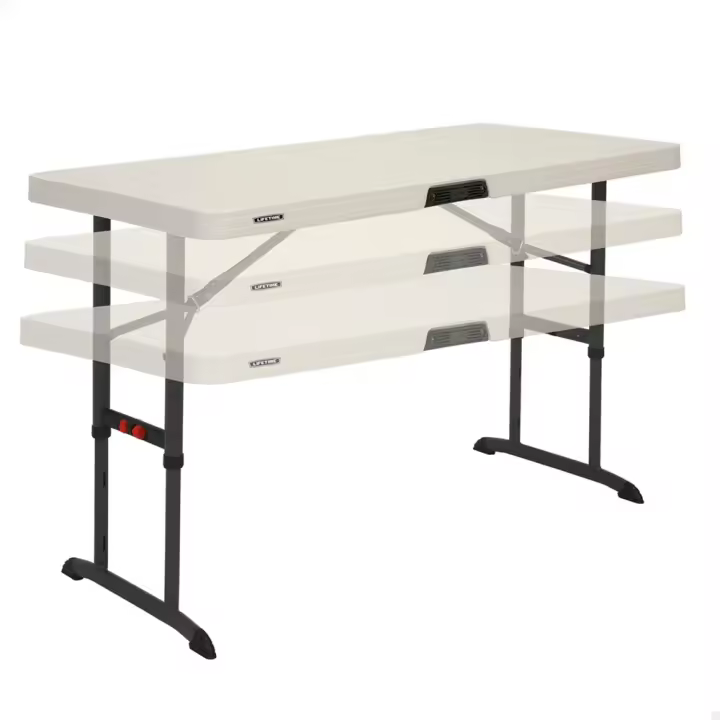 Mesa plegable maletín 3 alturas Lifetime 122X61XH61-86 cm (Color Baby 92121) - 1