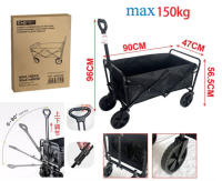 Carrito de Transporte de Mano Plegable ,Carro con 4 Ruedas Grandes con Freno Resistentes para Camping, Playa,Jardín,Piscina, Casa o Almacén.Carreta plegable para jardín y aire libre con bolsa.Carretilla con Mango Ajustable CARRO. - details 10