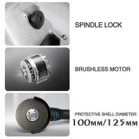 Grinder De Ángulo Sin Cable 21V 100mm/125mm Para Batería Makita Herramienta De Trabajo Potente Corte DIY Máquina De Trabajo - details 9