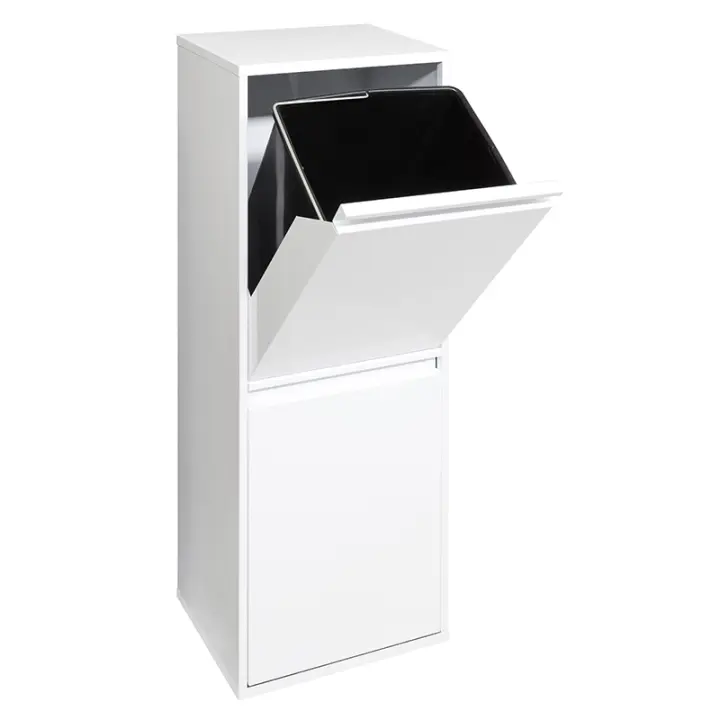 ARREGUI Basic Cubo de Basura y Reciclaje de Acero de 2 Compartimentos | Cubos de Basura de Cocina | Contenedores de Reciclaje para Casa u Oficina | 2x17L (34L) - 1