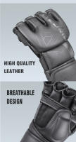 Guantes De Boxeo Profesionales Para Hombres Y Mujeres Entrenamiento MMA Guantes De Lucha Media- Dedo Para Sanda Lucha Libre - details 6