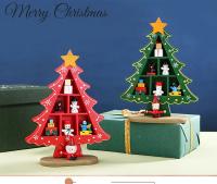Adorno Navideño De Árbol De Madera Miniatura Decoración De Escritorio Para Centro Comercial Suministros De Decoración Navideña - details 0
