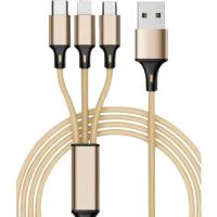 Cable de datos One Drag Three para Android Typec 3 en 1 carga rápida 1,2 m trenza de nailon transmisión de datos conveniente y rápida - details 2