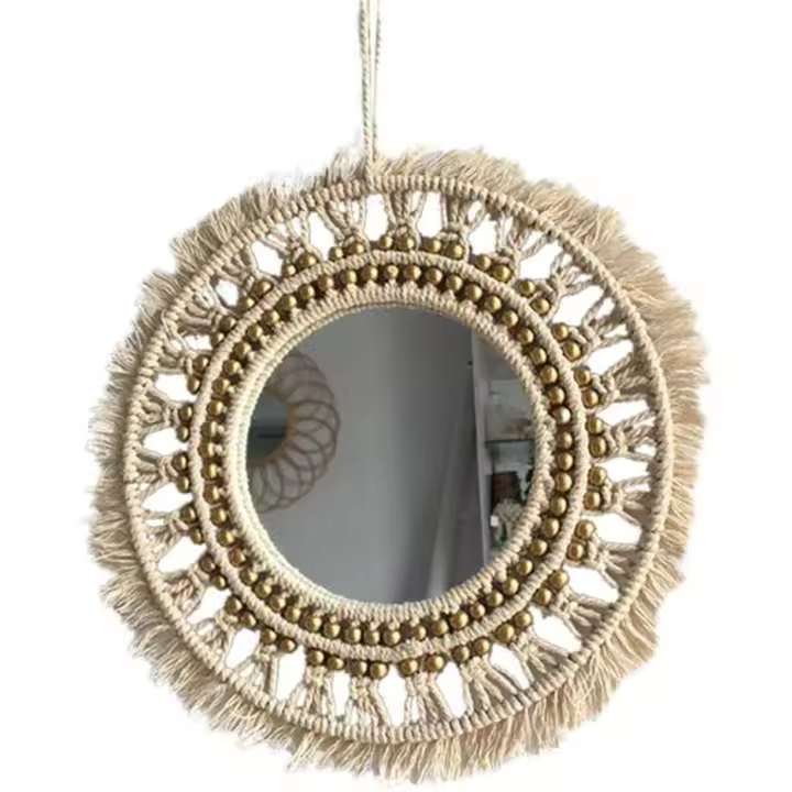 Espejo de mimbre Espejo de peluquería Art Deco - 1