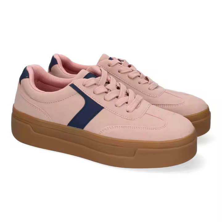 PuntoSalao Zapatillas sneakers para mujer color rosa AD-3399 - 1