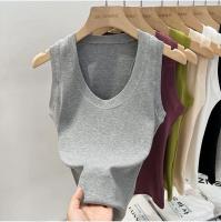 Camisola De Mujer 2025 Estilo Coreano Sólida Con Cuello Redondo Bajo Y Ribbed Basic Summmer Elasticado Slim Versátil - details 31