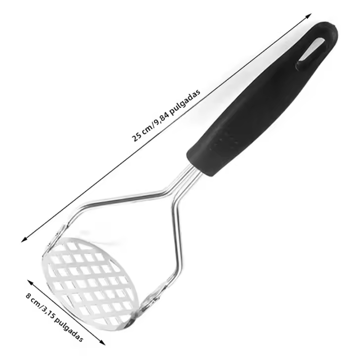 Prensa De Patatas Manual De Acero Inoxidable 430 Molinillo Para Patatas Y Ajo Gadgets De Cocina Herramienta Para Frutas Y Verduras - 1