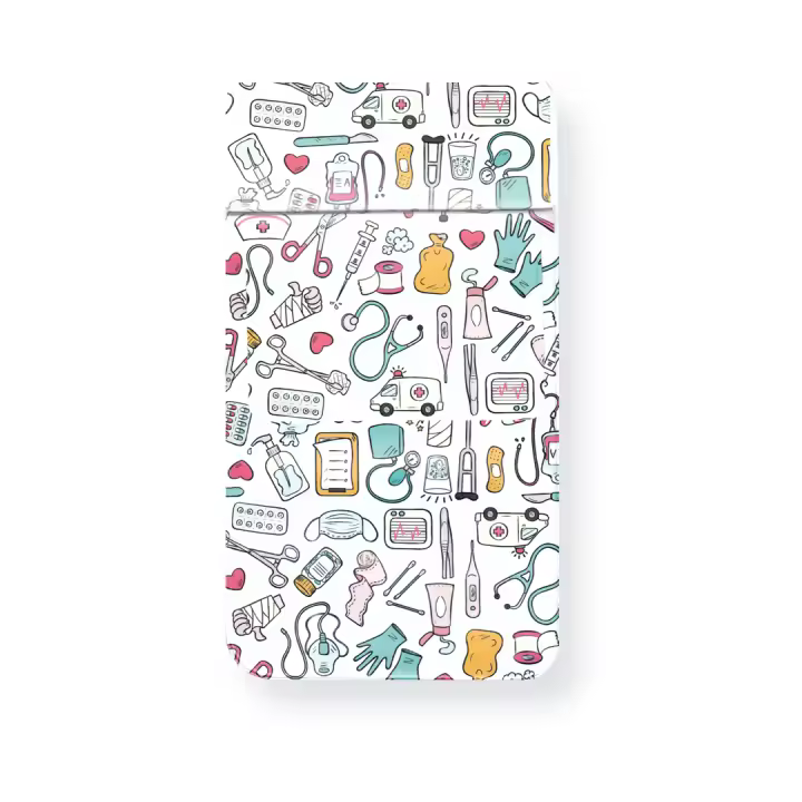 Calzame Salvabolsillo Nursing PVC Funda protectora porta bolígrafos estampado enfermería - 1