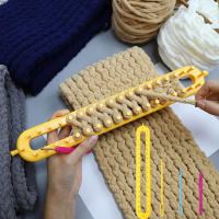 Kit De Máquina De Tejer Para Bufanda DIY Herramienta De Artesanía Para Tejer Suéteres Chales Y Mantas Material Plástico - details 1