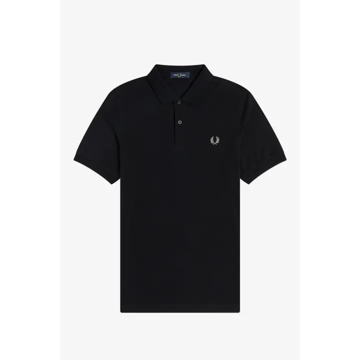 Fred Perry Slim Fit Plain Polo Black Chrome - 1