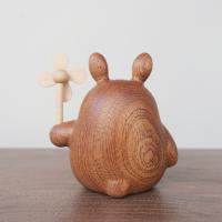 Totoro De Madera Creativa Figura De Escritorio Decoración De Muñeco Aromaterapia Para Coche Insertión Floral Regalo - details 11