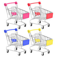 Carro De Supermercado Miniatura Para Niños Juguete De Decoración Doméstica Y Almacenamiento Estilo Moderno Material Metálico Y Plástico - details 1