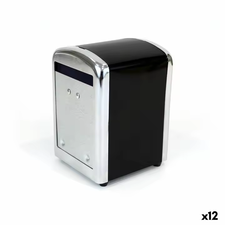 Servilletero de mesa Quttin Negro 10,6 x 9,6 x 13,9 cm Hostelería (12 Unidades) - 1