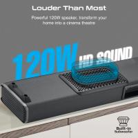 Promate Castbar-120 120W Subwoofer 60W Bluetooth, Mando Distancia, USB, AUX, DVD, Cable Óptico - details 1