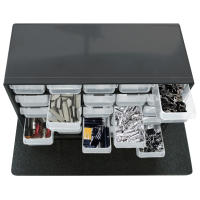 Caja De Herramientas Plástica Multi-Grid 25 Compartimentos Para Almacenamiento De Componentes Electrónicos Y Tornillos Pared Montado Organizador De Partes De Cajones - details 7