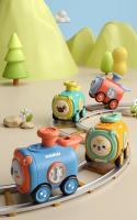 Pequeño Tren Inertia Press Con Silbato Juguete Interactivo Para Padres Y Niños Coche De Dibujos Animados Resistente Al Impacto Para Bebés - details 1