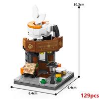 Kit De Bloques De Construcción DIY Para Niñas Y Niños Edad 6-12 Años Estilo Moderno Venta Individual Modelo De Casa Y Tienda De Café Bloques De Comida Para Juego De Calle - details 5