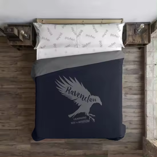 BL BELUM  Funda nórdica Harry Potter, Funda nórdica con botones 100% algodón modelo Ravenclaw Values - Funda Nórdica Extrasuave - Funda Nórdica 100% Made in Spain - 1