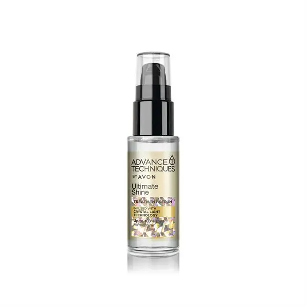 Serum Capilar para Puntas Secas Brillo Ultimate Shine Con Tecnología Crystal Light 30ml AVON - 1