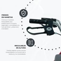 Mobiclinic® Andador de 4 ruedas Rollator Plegable Ligero con asiento Frenos de maneta Andador para ancianos Aluminio resistente Alhambra Gris - details 1