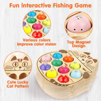 Juguetes de Montessori 2 Años, Juego de Pesca, Juguetes Educativos, Juguete Didacticos , Juegos Magnetico, Juguetes Niños 2 Años de Pescar Madera para Niños, Juegos Educativos Niños 2 Años, Juguetes Madera Bebe, Regalo Cumpleaños Niño 2 3 4 5 Años - details 1