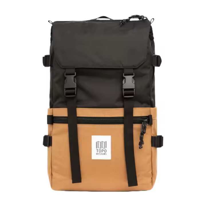 Mochila Negra y Marrón Topo Designs Rover Pack Classic 20L Khaki Black - 1