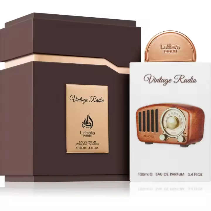 Perfume de Lujo Lattafa Pride Vintage Radio 100ml Unisex | Fragancia Árabe Amaderada y Especiada | 100% Original con Larga Duración | Ideal para Regalo y Uso Diario | Elegancia Intensa y Atemporal - 1