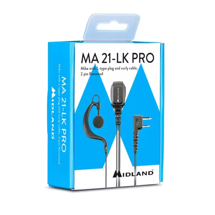 Midland C1496.01 - MA21-LK PRO solapa con auricular ajustable. VOX/PTT - 1