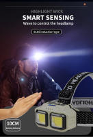 Linterna Frontal LED Potente Recargable USB Impermeable Para Acampar Pesca Y Mineraleslampara De Corbata Para Excursionismo Ciclismo Y Montañismo - details 9