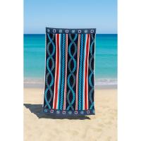 Toalla XXL playa náutica de algodón egipcio, súper absorbente y suave, con elegante motivo marino. Perfecta para sol, piscina o barco. - details 2