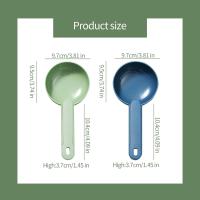 Cuchara para comida de mascotas, paquete de 2, cuchara medidora para comida de perros y gatos, cucharas para arena de gatos para hámster, azul y verde - details 1
