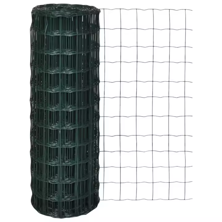 vidaXL Set de euro valla acero verde 25x1,2 m - 1