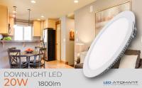 LED ATOMANT Downlight LED Panel Extraplano Redondo 220 mm 20 W, 1800 lúmenes, corte estándar 200 mm, driver incluido, diseño ultrafino, instalación empotrada, ideal para techos de escayola, clase de eficiencia energética E - details 0