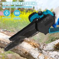 Motosierra eléctrica sin escobillas, herramienta eléctrica de madera, recargable, 2000 RPM, 21V, 15000 W, 8 pulgadas, para batería Makita, 2 enchufe de la UE de la batería Motosierra eléctrica sin cepillo - details 3