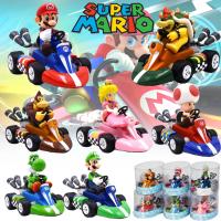 Super Mario Coche De Retroceso Verde Yoshi Donkey Kong Bowser Luigi Toad Princesa Peach Figura De Acción Juguete Anime Game Doll Regalos Para Niños - details 0
