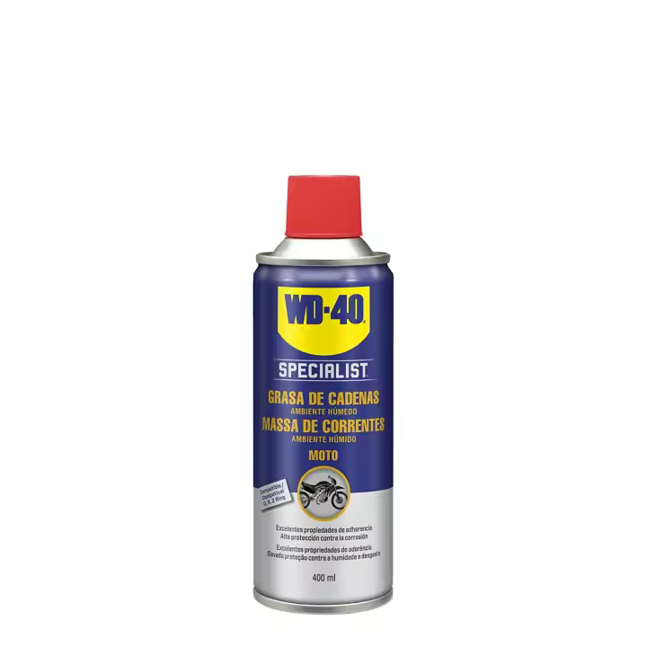 WD 40 WD-40 Specialist Motorbike Grasa de Cadenas para Ambiente Húmedo - Spray 400ml - 1