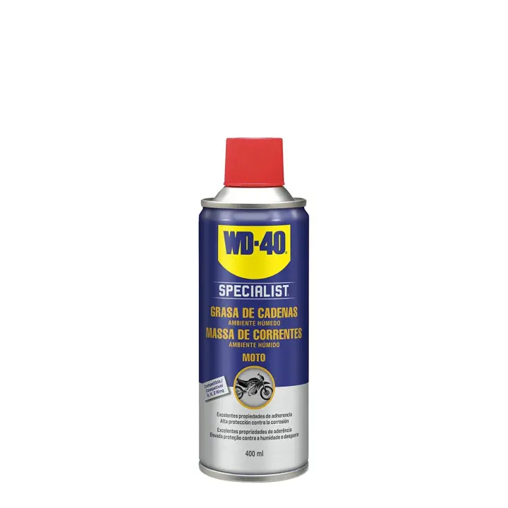 WD 40 WD-40 Specialist Motorbike Grasa de Cadenas para Ambiente Húmedo - Spray 400ml - 1