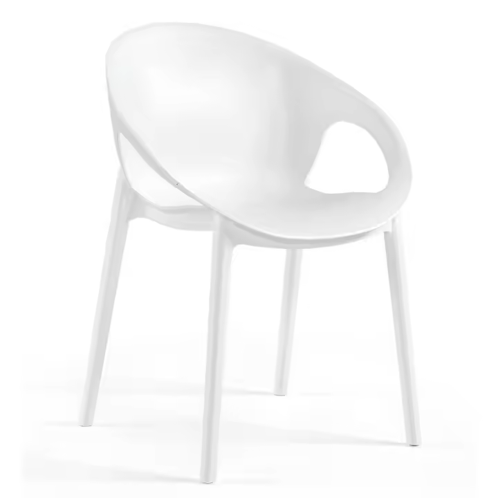Silla COSMOS, apilable,  polipropileno blanco - 1