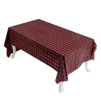 Checkered Buffalo Plaid Gingham Fabric Rectangle Tablecloth for Summer Picnics and Patriotic Parties (54" x 108") - details 0