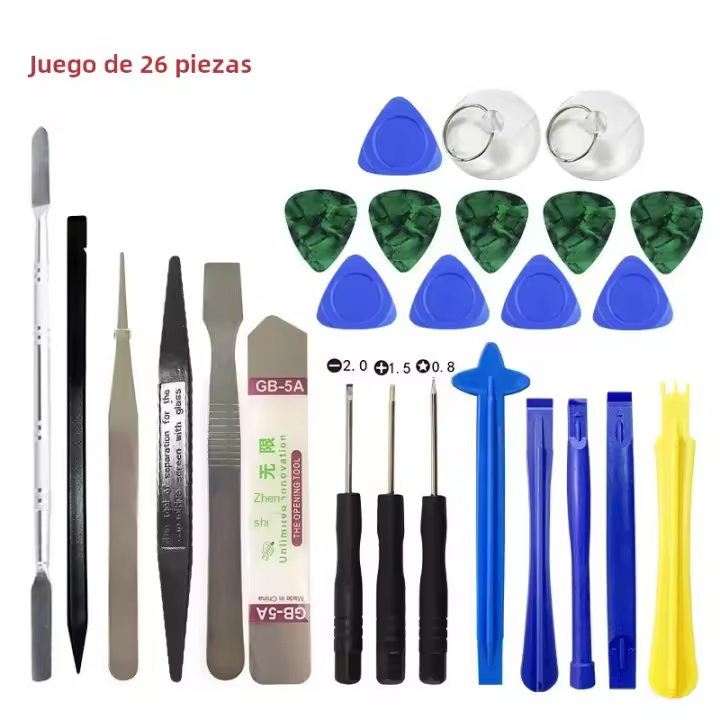 Kit De Herramientas Para Desmontaje De Pantalla De Teléfono Móvil 22/24/26 in 1 Incluye Aretes Y Destornilladores Para iPhone Samsung Herramienta De Reparación - 1