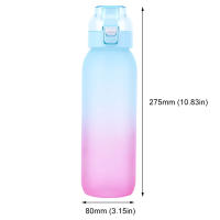 Botella De Deporte Con Fragancia 1000ML a Prueba De Fugas Con 7 Cubos De Sabor Portátil Para Camping Y Fitness Color Azul Morado Negro Y Blanco - details 15
