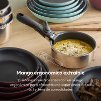 BERGNER | Set 3 Cazos Acero Inoxidable Negro Click&Cook - 16cm + 18cm + 20cm, Mango Desmontable - details 1