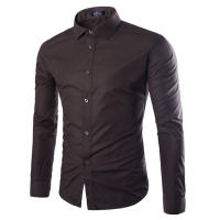 Camisa De Manga Larga Para Hombre En 14 Colores Solidos Estilo Casual Moda Candy Color Para Uso Diario Primavera Y Verano - details 5