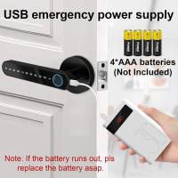 Cerrojo Inteligente con Huella Dactilar, Teclado Numérico, Bluetooth y Llave Mecánica, Aleación de Aluminio, para Puertas de Casa, Oficina, Hotel (Negro) - details 9